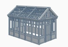 H0 Scale Greenhouse 3D Printer Model