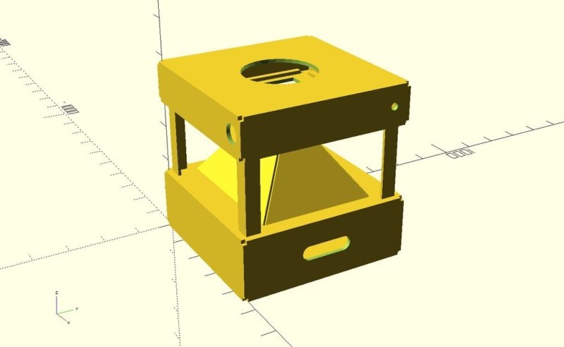 Laser Cut Adjustable Hologram Box Generator for Screens