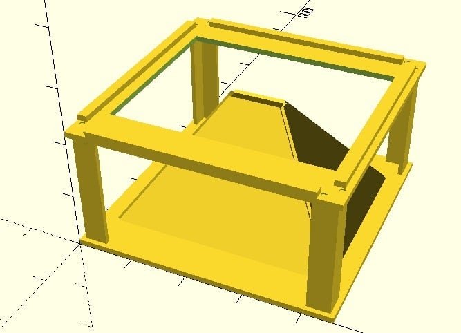 Laser Cut Adjustable Hologram Box Generator for Screens