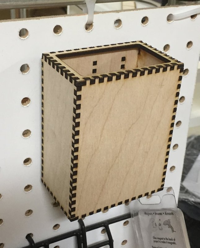 Laser Cut Pegboard Boxes and Bins