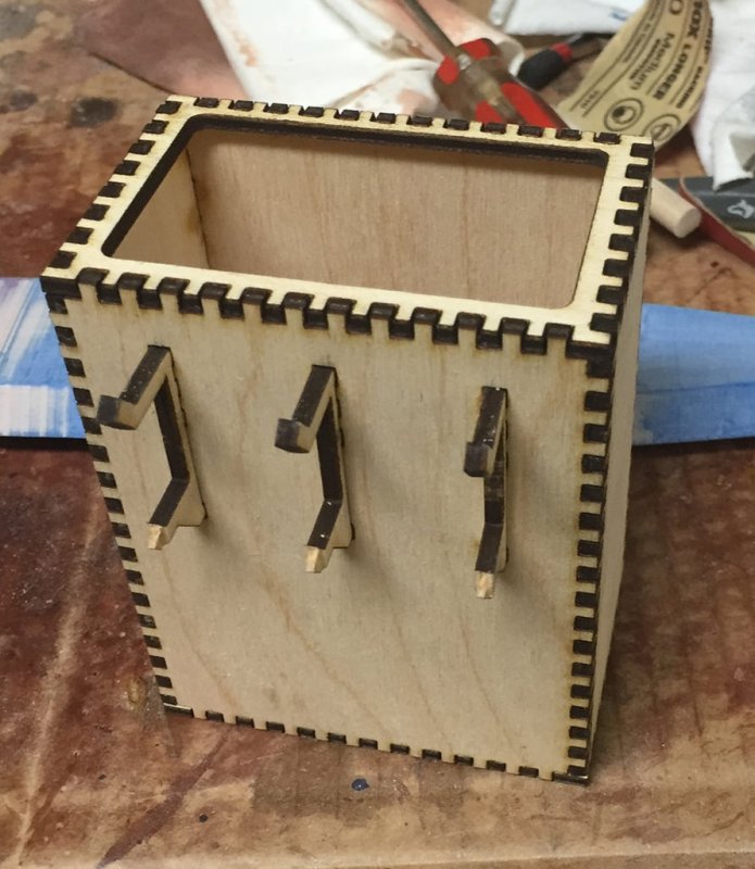 Laser Cut Pegboard Boxes and Bins