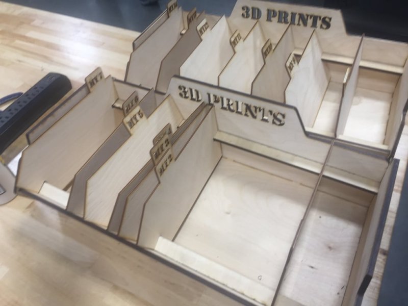 Laser Cut 3D Print Box w/ Dividers