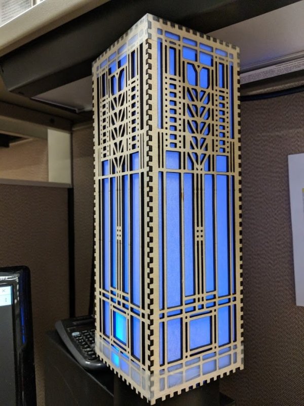 Laser Cut Frank Lloyd Wright Window Lamp