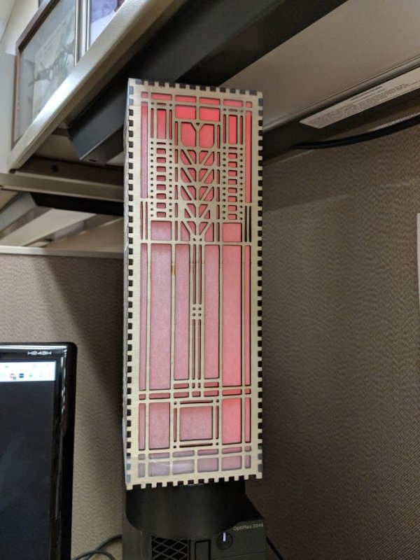 Laser Cut Frank Lloyd Wright Window Lamp