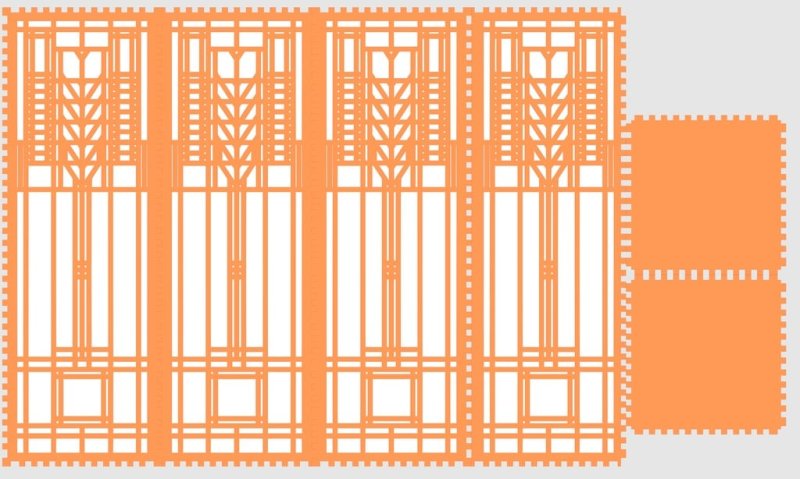 Laser Cut Frank Lloyd Wright Window Lamp