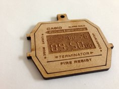 Laser Cut Nerd Casio Watch Necklace Pendant