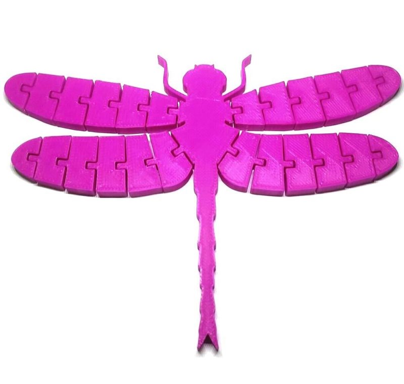 Articulated Dragonfly 3D Printer Model Download Free STL File - 3axis.co