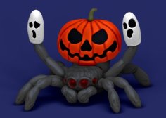 Halloween Pumpkin Peacock Spider 3D Printer Model