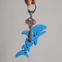 Tiny Shark Flexy Keychain 3D Printer Model