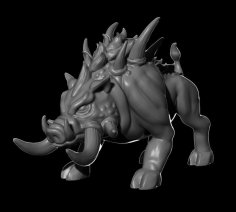 Hellboar (DnD Miniature) 3D Printer Model