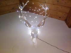 Low Poly Deer Skull And Antlers 3D Printer Model