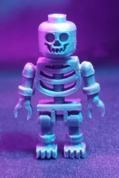 Lego Skeleton Minifigure, 1:1 With Printed Skull Face 3D Printer Model