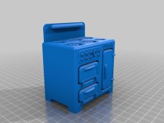 Miniature Vintage Stove 3D Printer Model