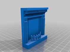 Dolls House Fire Place 1/12th Scale 3D Printer Model