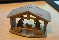 Nativity Scene Kit Card Merry Christmas Optimized 3D Printer Model