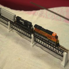 N-Scale Concrete And Steel Truss Bridge 3D Printer Model