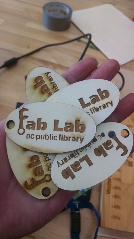 Laser Cut Fablab Keychain SVG File