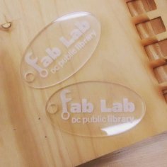 Laser Cut Fablab Keychain SVG File