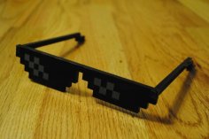 Laser Cut Deal With It Glasses Free Vector