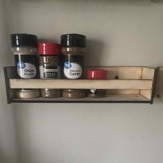 Laser Cut Floating Spice Rack DXF File