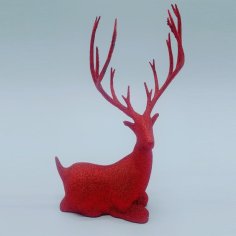 Laying Christmas Deer 3D Printer Model