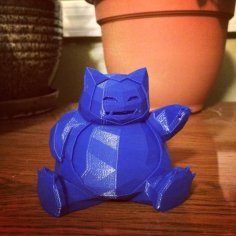 Low Poly Snorlax With Detail And Facial Features 3D Printer Model