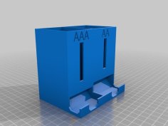 Battery Dispenser Dual : AAA & AA With Screw Hole 3D Printer Model