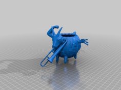 Trombone Playin’ Goat Pumpkin 3D Printer Model