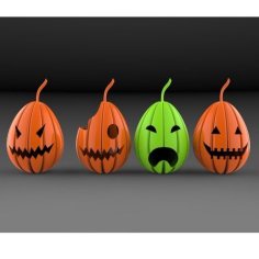 Hollow Halloween Pumpkin 3D Printer Model