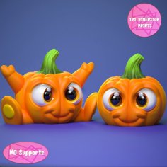 Cute Pumpkin ((NO SUPPORTS) 3D Printer Model