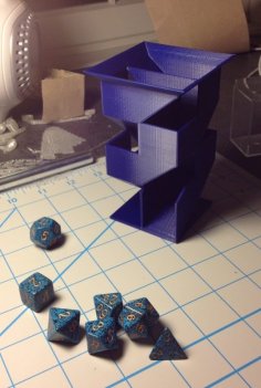 Angular Dice Tower 3D Printer Model