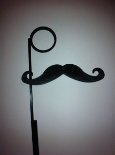 Mustache And Monocle On A Thin Stick 3D Printer Model