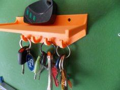 Key Holder With Shelf 3D Printer Model