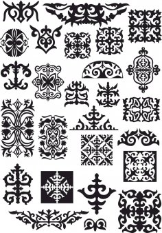 Kazah Ornament Vectors Free Vector