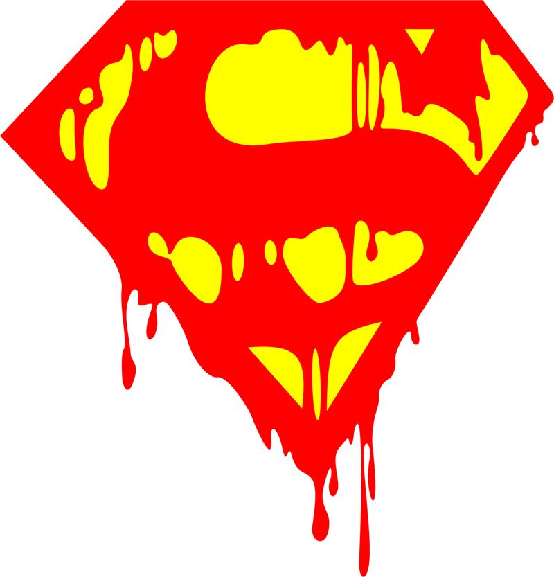 Кровоточащий вектор логотипа Супермена