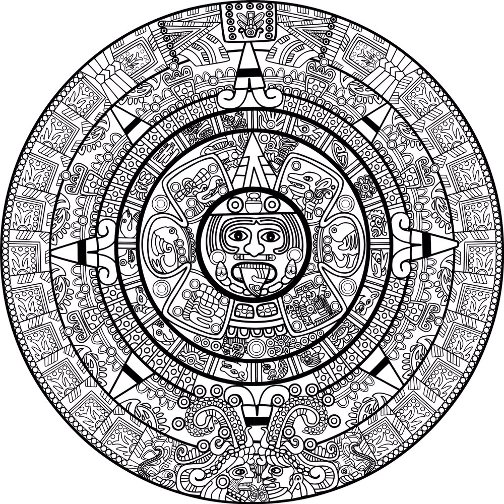 Векторное искусство календаря майя