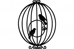 Fichier dxf de cage à oiseaux