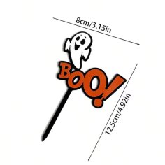 Laser Cut Cute Boo Ghost Halloween Cake Topper
