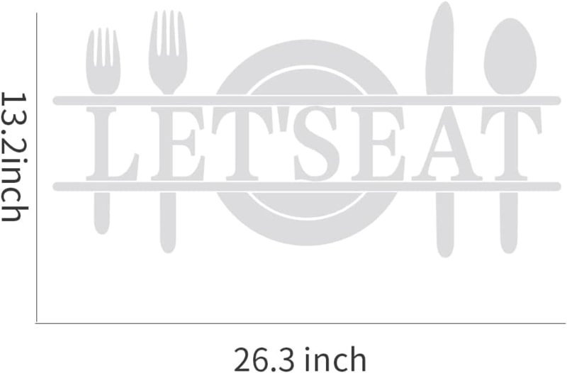 Laser Cut Let’s Eat Wall Decor Letter Signs Acrylic