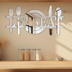 Laser Cut Let’s Eat Wall Decor Letter Signs Acrylic