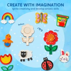 Laser Cut Creativity Arts Crafts Painting Kit For Kids