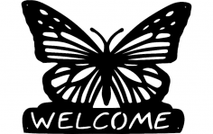 papillon-bienvenue fichier dxf