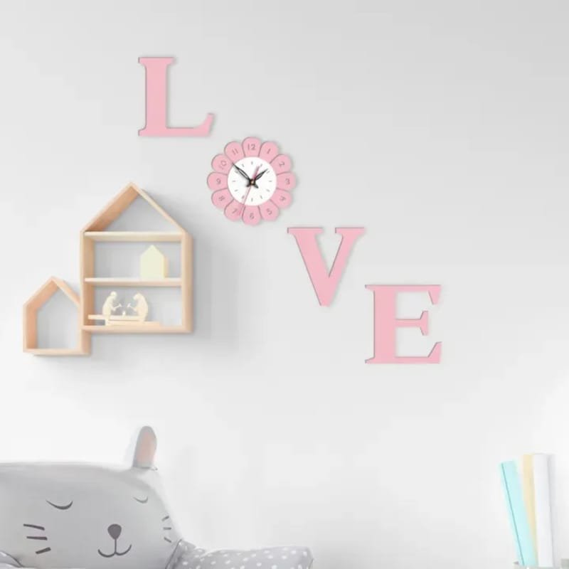 Laser Cut Modern Love Theme Wall Clock