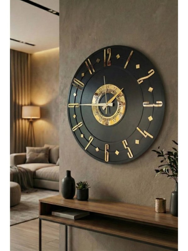 Laser Cut Modern Wall Clock Large Decorative Timepiece