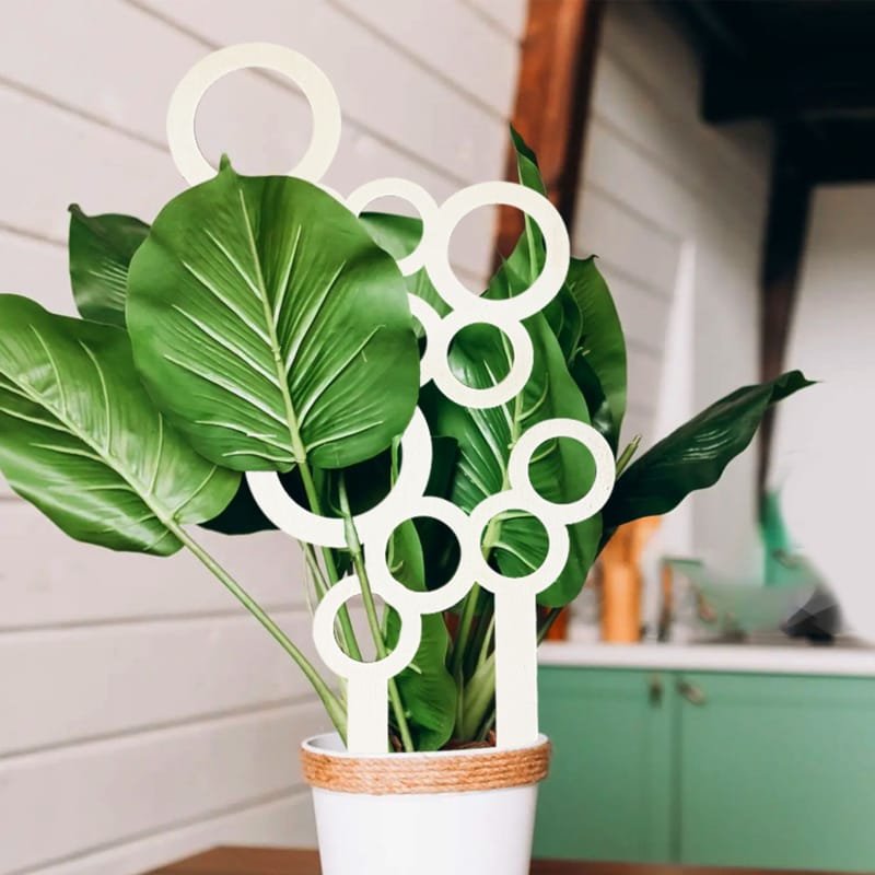 Laser Cut Potted House Plants Support Trellis Wooden Indoor Plant Trellis