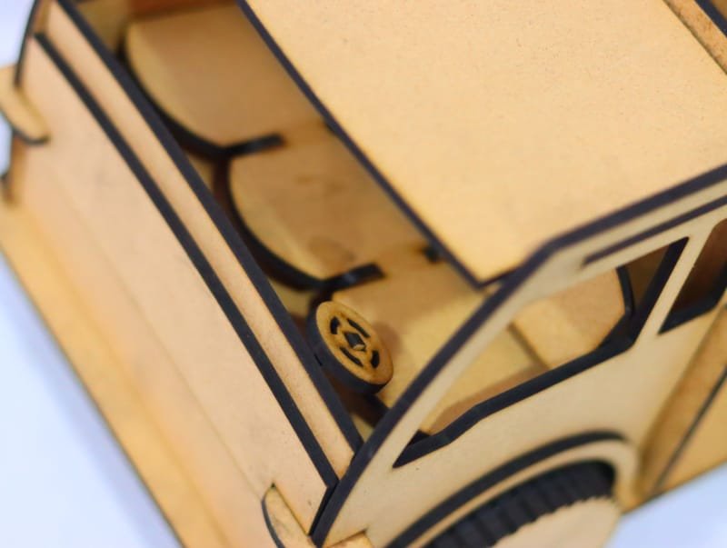 Laser Cut Wooden Cement Mixer Toy Truck For Kids 3D Model