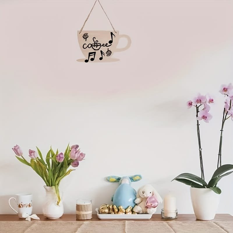 Laser Cut Unfinished Coffee Cup Shape DIY Wooden Crafts For Painting