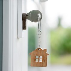 Laser Cut House Shape Key Chain