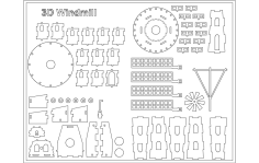 3D Windmill dxf File