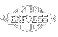 Lil Red Express 卡车贴花 dxf 文件